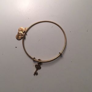 Alex & Ani gold key bracelet
