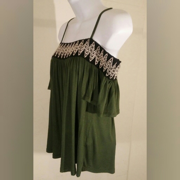 Boho Cold Shoulder Elastic Crochet Trim - Picture 2 of 2