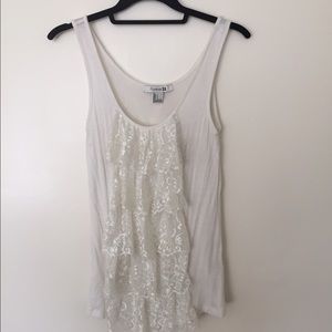 FOREVER 21 LACE FRONT TANK TOP