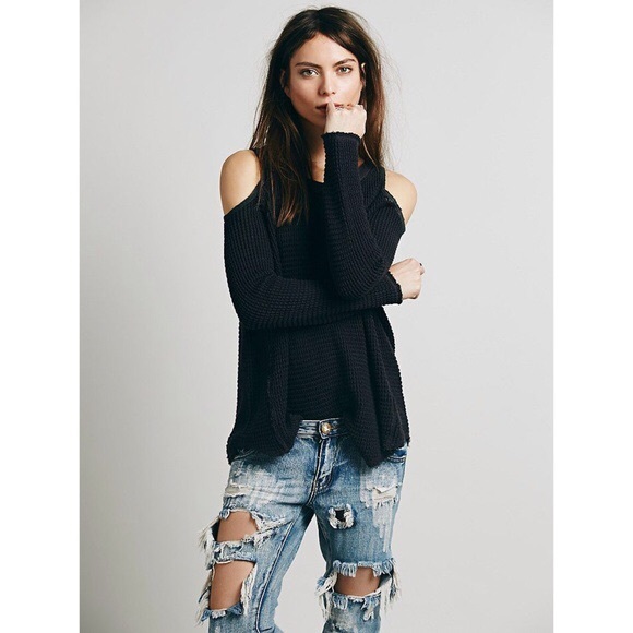 Free People Cold Shoulder Pullover