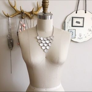 ❌SOLD❌Silver Coin Statement Necklace