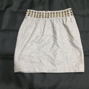 Silence + Noise Grey Studded Skirt