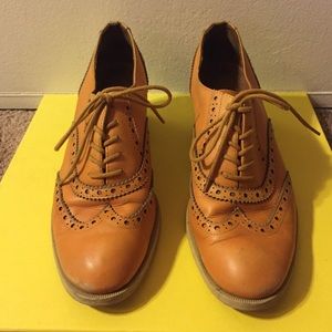 OFFICE LONDON Camel Heeled Oxford Shoes