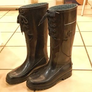 See By Chloe Lace Up Rain Boots