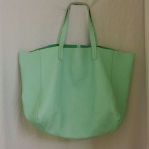 Icy Mint Cow leather Tote bag
