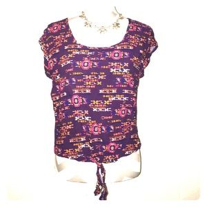 Tribal patterned top