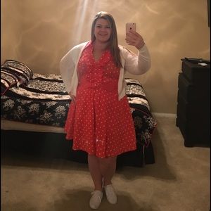 Orange Poka-Dot Dress 🌸🌼🌺