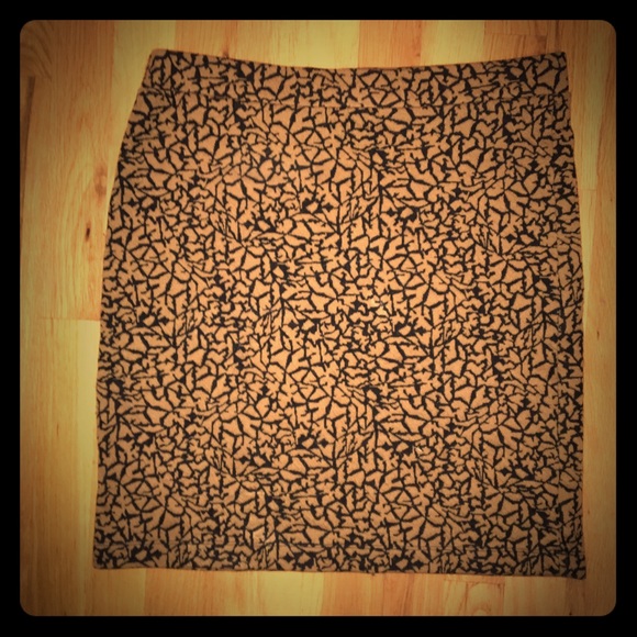 Brown and Black Organic Patterned Skirt