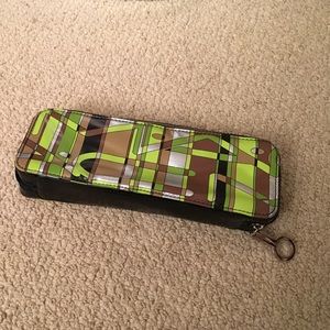 MAC 5 brush holder cosmetic bag w/zipper