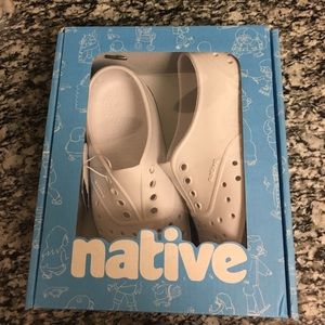 Boys shoes size 12 Natives White/Black