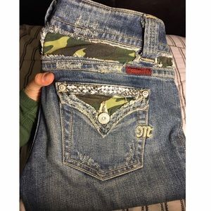 Camo Rhinestone Miss Me Jeans
