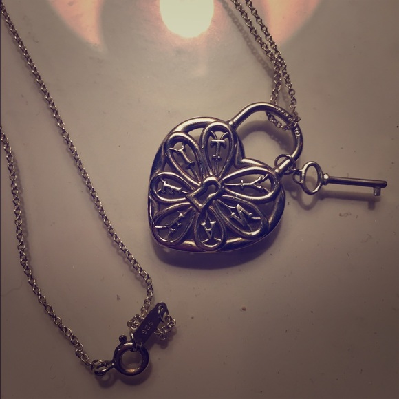 Tiffany's lock and key necklace