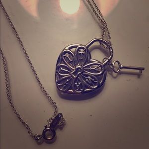 Tiffany's lock and key necklace