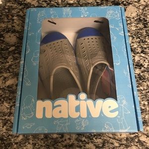 Boys shoes size 12 Native Gray w/blue tip