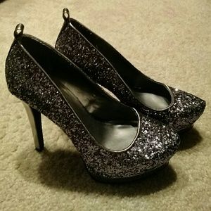 Purple Glitter Mossimo Heels /Pumps