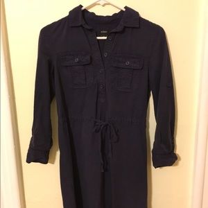 Navy blue shirt dress from J.Crew