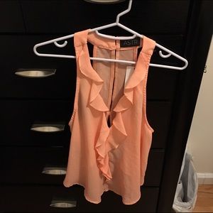 NWT Peach sleeveless blouse | open back