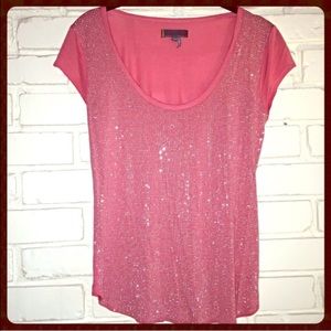 I jeans by buffalo pink and silver top - small