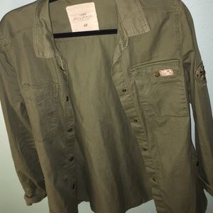 H&m military looking shirt