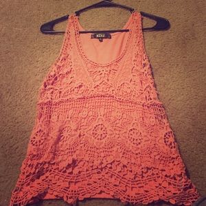 Crochet pink top