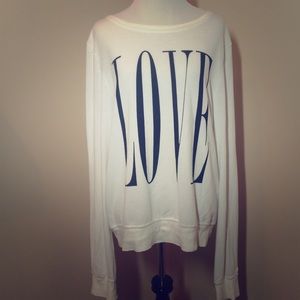 Wildfox LOVE lightweight jumper size M
