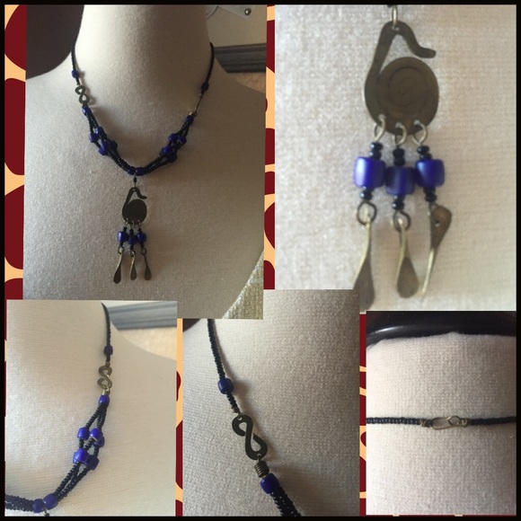 Beaded necklace handcrafted in Kenya