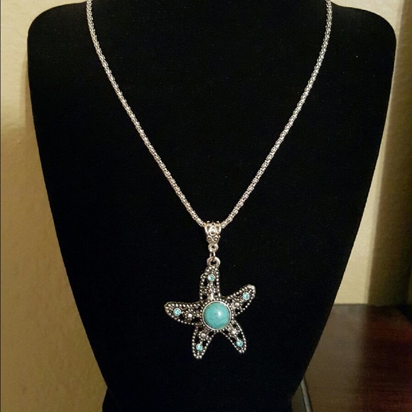 Bohemian Starfish Turquoise Necklace