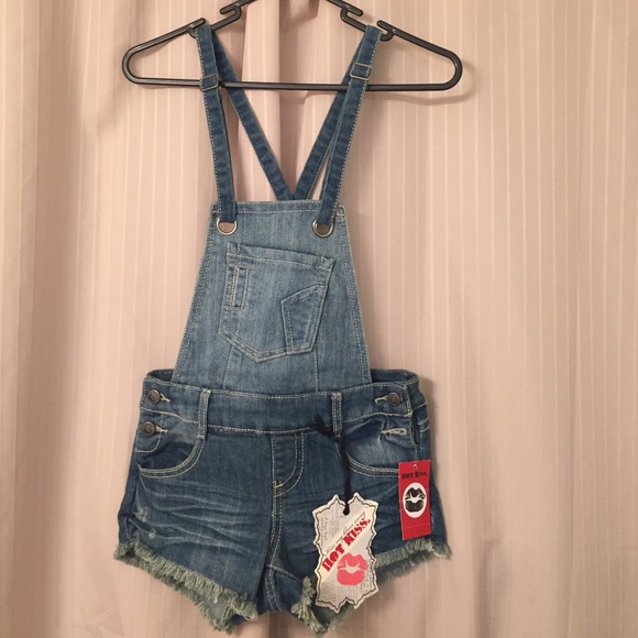 Hot Kiss Denim - Hot Kiss Jean Cut Off Overalls 0 NWT Shorts