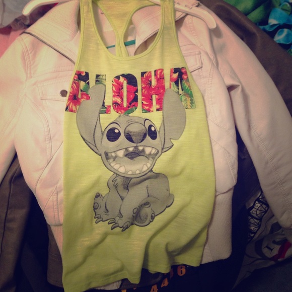 🎁Stitch "aloha" racerback tank