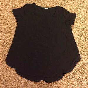 Black chiffon top