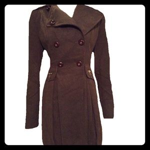 Beautiful Chocolate Brown Peacoat New w/out tags!