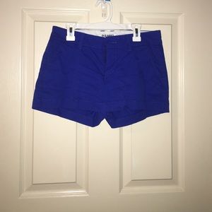 blue shorts