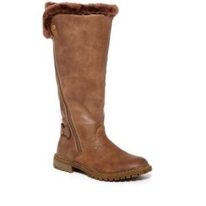 Bucco Faux Shearling Brown Boot