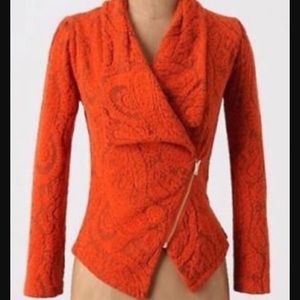 Anthropologie Moth Paisley Gust SweaterJacket