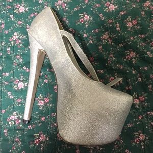 Glitter high heels