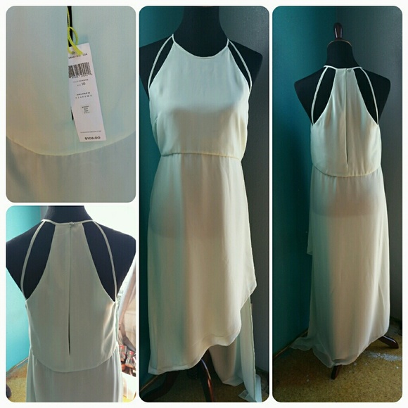 Bcbg soft mint color asymmetrical dress