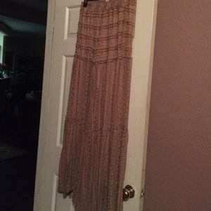Beautiful camel colored lace see thru pants