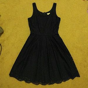 J. Crew navy lace dress