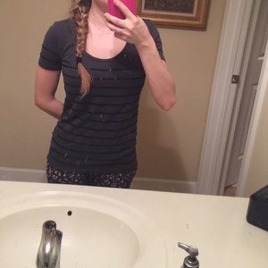 J crew xxs glitter striped shirt