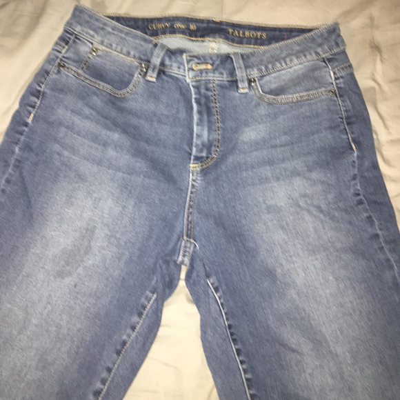 Talbots curvy crop zipper ankle jeans