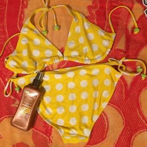 Yellow polka dot bikini