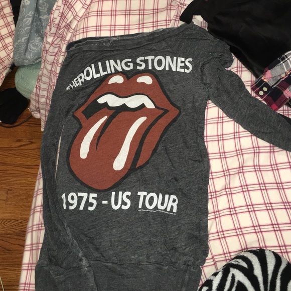 The Rolling Stones off the shoulder top