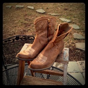 Bad a#% short cowgirl boots