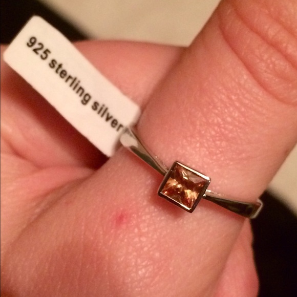 Sterling Silver Yellow Topaz Ring