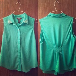 Button down tank top