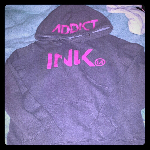 Ink addict gray hoodie