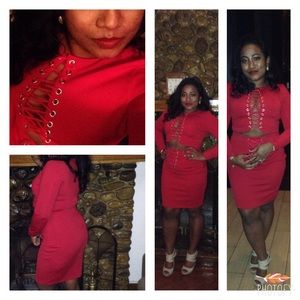 Unique Laceup Front Dress