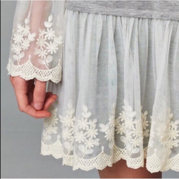 XX The MANDY Laced Bell Sleeves Dress -H. GREY - Picture 4 of 4