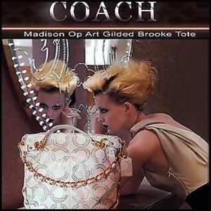 Coach RARE (Gilded Madison Tote) opt art beautiful