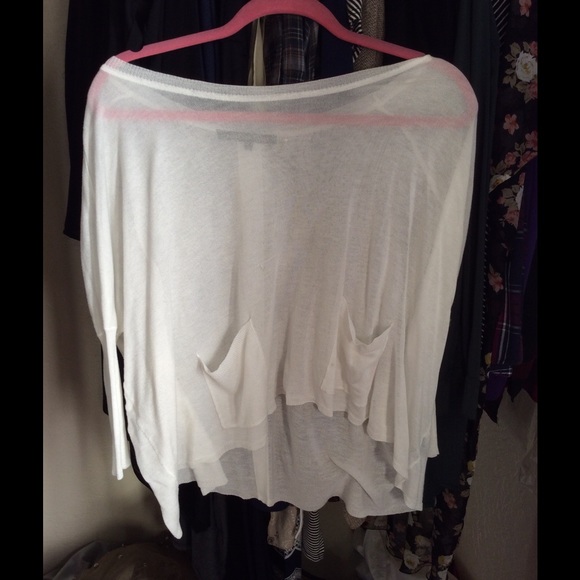 White sheer sweater